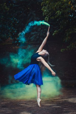 ballerina surrounded in green smoke as she combats the thought, "I don't know what to do with my life" ballerina surrounded in green smoke as she combats the thought, "I don't know what to do with my life"