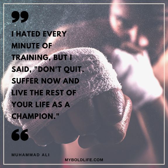 Muhammad Ali quote with wrestler in background